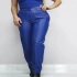 Lefon Leather Pantolon-MAVİ