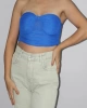 DİLVİN CROP TOP-SAX MAVİ