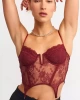 Dilvin Dantelli Korse-BORDO