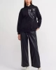 Dilvin Nakışlı Sweatshirt-SIYAH