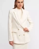 Dilvin Tüvit Blazer Ceket-EKRU