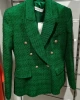 Dilvin Tüvit Blazer Ceket-YEŞİL
