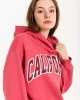 Kaktüs Şardonlu Uzun Kollu Oversize Sweatshirt-PEMBE