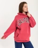 Kaktüs Şardonlu Uzun Kollu Oversize Sweatshirt-PEMBE