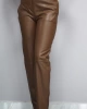 Lefon Leather Pantolon-SÜTLÜ KAHVE