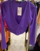 Quzu Balenli Crop Bluz