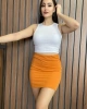 Quzu Kısa Kalem Etek-TURUNCU
