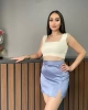 Quzu Yırtmaç Detaylı Saten Etek