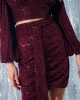 SATEEN 2087-4525 BÜZGÜ DETAYLI MİNİ PAYET ETEK