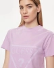 Guess Kadın Adele Aktif Boxy Fit Mor T-Shirt