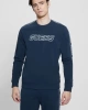 Guess Erkek Omuz Ve Göğüs Logolu Mavi Sweatshirt