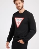 Guess Erkek  Siyah Üçgen Logolu Sweatshirt