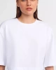 BİSİKLET YAKA CROP-BEYAZ