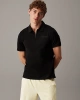 Calvin Klein Erkek Siyah Yarım Fermuarlı Polo Yaka T-Shirt