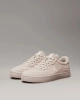 Calvin Klein  Erkek Beyaz CK Logolu Bej Deri Sneaker