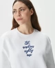 Guess Kadın CN Destiny Beyaz Sweatshirt