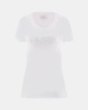Guess Kadın  Beyaz Slim Fit Logolu T-shirt