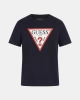 Guess Erkek Cn Ss Lacivert Original Logo T-Shirt