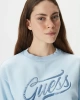 Guess Kadın CN Stones Logo Mavi Sweatshirt