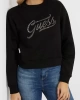 Guess Kadın CN Stones Logo Siyah Sweatshirt