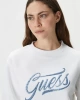 Guess Kadın CN Stones Logo Beyaz Sweatshirt