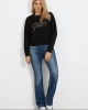 Guess Kadın CN Stones Logo Siyah Sweatshirt