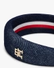 Tommy Hilfiger Kadın Şık TH Monogram Kot Kafa Bandı