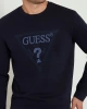 Guess Erkek Es Üçgen Logo Lacivert Sweatshirt