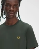 Fred Perry Erkek Haki Logo Detaylı T-shirt