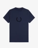 Fred Perry Erkek Mavi/Beyaz Logo Detaylı Sneaker