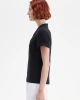 Fred Perry Kadın Siyah Cep Detaylı Polo Yaka T-shirt