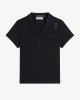 Fred Perry Kadın Siyah Cep Detaylı Polo Yaka T-shirt