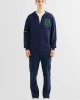 Gant Erkek  Lacivert Relaxed Fit Kapüşonlu Logolu Sweatshirt