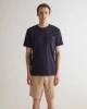 Gant Erkek Lacivert Regular Fit Bisiklet Yaka T-Shirt