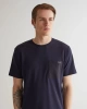 Gant Erkek Lacivert Regular Fit Bisiklet Yaka T-Shirt