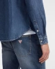 Guess Erkek Mavi  Slim  Uzun  Kol Denim Gömlek