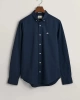 Gant  Erkek Lacivert Slim Fit Düğmeli Yaka Broadcloth Gömlek