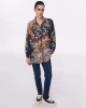 Twist Çiçek Desenli  Kadın Oversize Gömlek