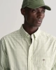 Gant Erkek Yeşil Regular Fit Düğmeli Yaka Kareli Gömlek