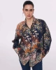 Twist Çiçek Desenli  Kadın Oversize Gömlek