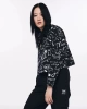 TWIST SLOGAN DESEN CROP GÖMLEK