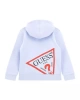 Guess Çocuk Fermuarlı Kapüşonlu Beyaz Sweatshirt