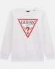 Guess Çocuk Üçgen Logolu Beyaz Sweatshirt