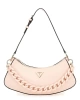 Guess Corina Suni Deri Üstten Fermuarlı Omuz Çantası