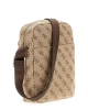 Guess Erkek Bej Kahverengi Milano Ön Cepli Crossbody Çanta
