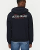 GUESS Erkek Bej Pamuklu Kapüşonlu Lacivert Sweatshirt