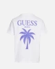 Guess Erkek Beyaz Palmiye Desenli Tişört