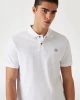 Guess Erkek Beyaz Yıkamalı Polo Tişört