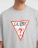 Guess Erkek Gri Üçgen Logolu  T-Shirt