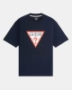 Guess Erkek Lacivert Üçgen Logolu  T-Shirt
